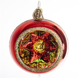 REFLEKTOR KUGLE JULESTJERNE 8 CM SLVFARVET